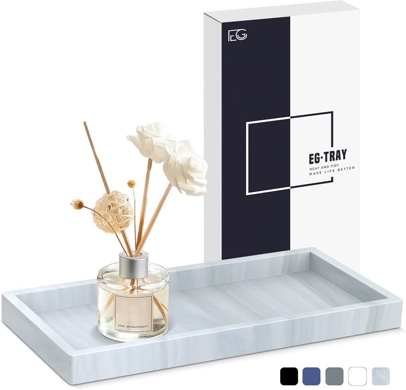 EGWON Bathroom Vanity Tray,Thick Original Silicone Soap Dispenser Tray, Shatterproof Toilet Tank Tray Vanity Tray for Dresser Tops,Bathroom for Perfume,Soap Bottle - Image 1